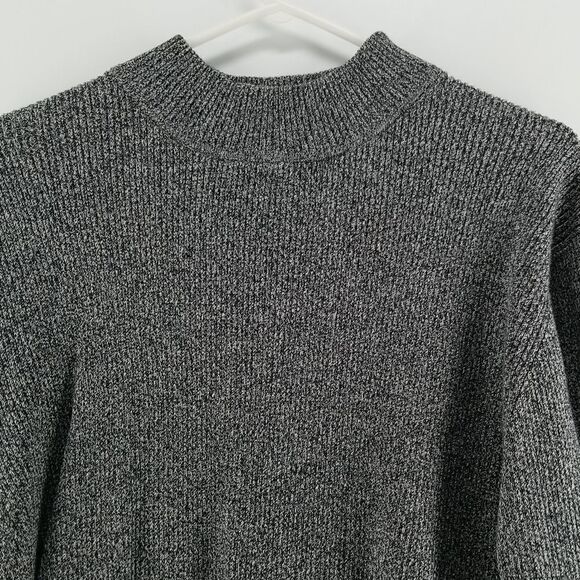 Karen Scott Sweater Women's Size 3X Knit Long Sleeve Grey Black 100% Cotton - Picture 2 of 8